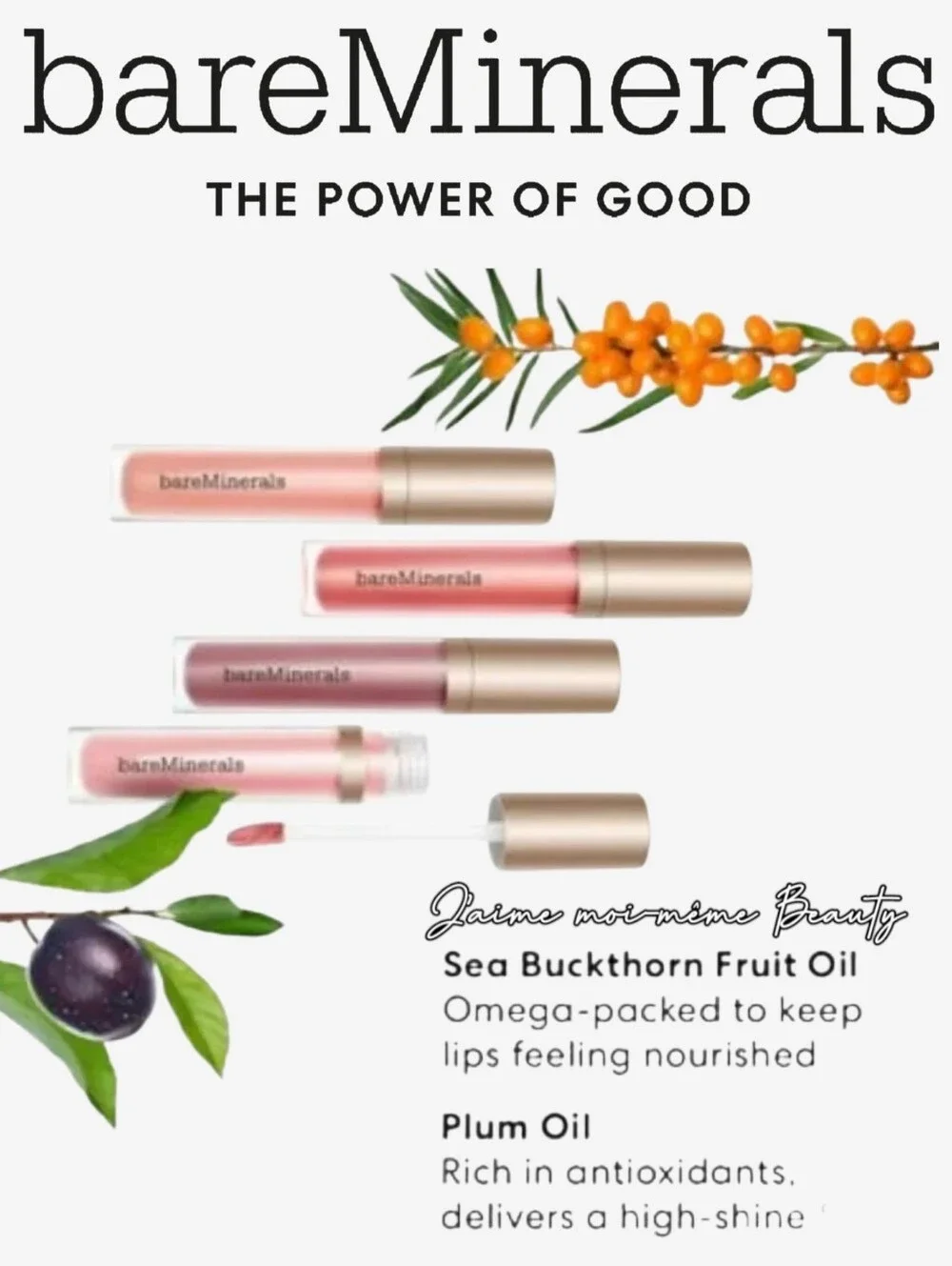 BareMinerals Mineralist LOVE Gloss Liquid Lip Balm -Sheer Cool Toned Mauve Pink